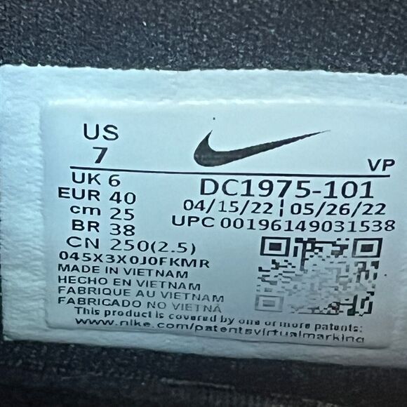 Nike KD 15 Refuge Black & White Mens Low Basketball Sneakers 7, Womens 8.5, UK 6 main image 6